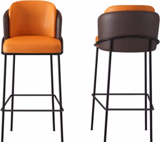 Zweifarbiger Barstuhl Designer 1-Sitzer Moderne Lehnstühle Lounge Möbel