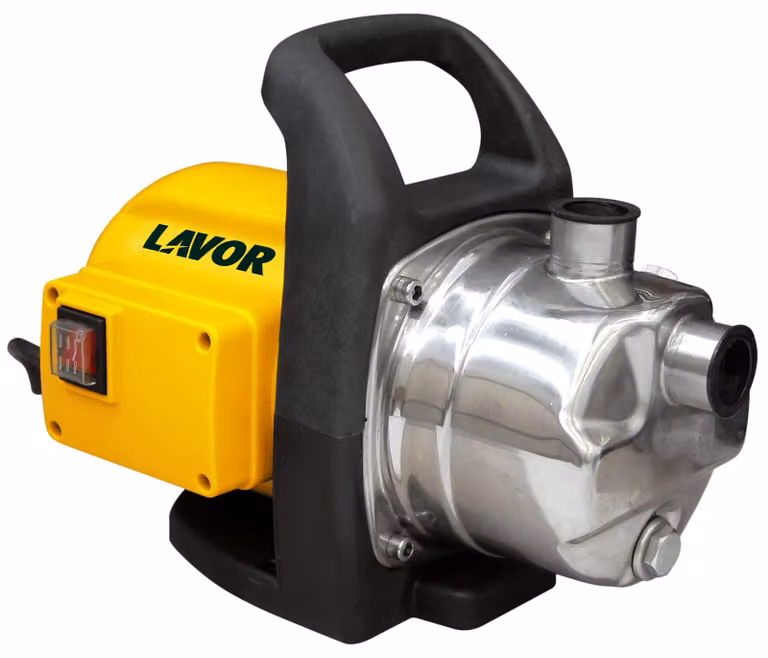 Pompa per giardino elettrica - 3800 litri all'ora - Potenza: 1200 watt - Acciaio inossidabile - Colore: giallo