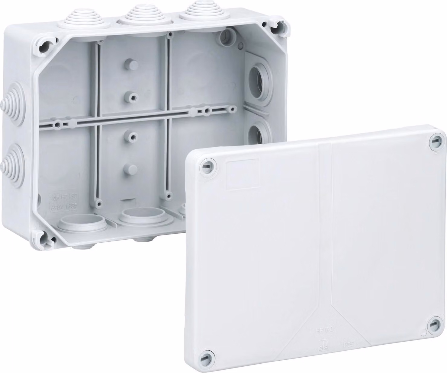 Spelsberg FR Scatola di derivazione IP55, 199x149x77 mm Nipplo a gradini, coperchio a chiusura rapida, confezione da 1 pz.