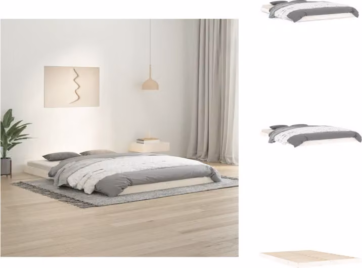 vidaXL Letto in legno massiccio bianco 140x200 cm pino - Letti e strutture letto