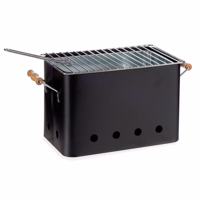 Barbecue portatile con maniglie, in ferro e zinco