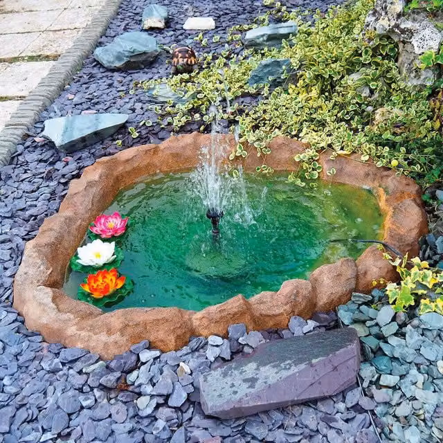 Laghetto Artificiale Roccia a Bordo Largo 135x118x38 cm 250 Litri