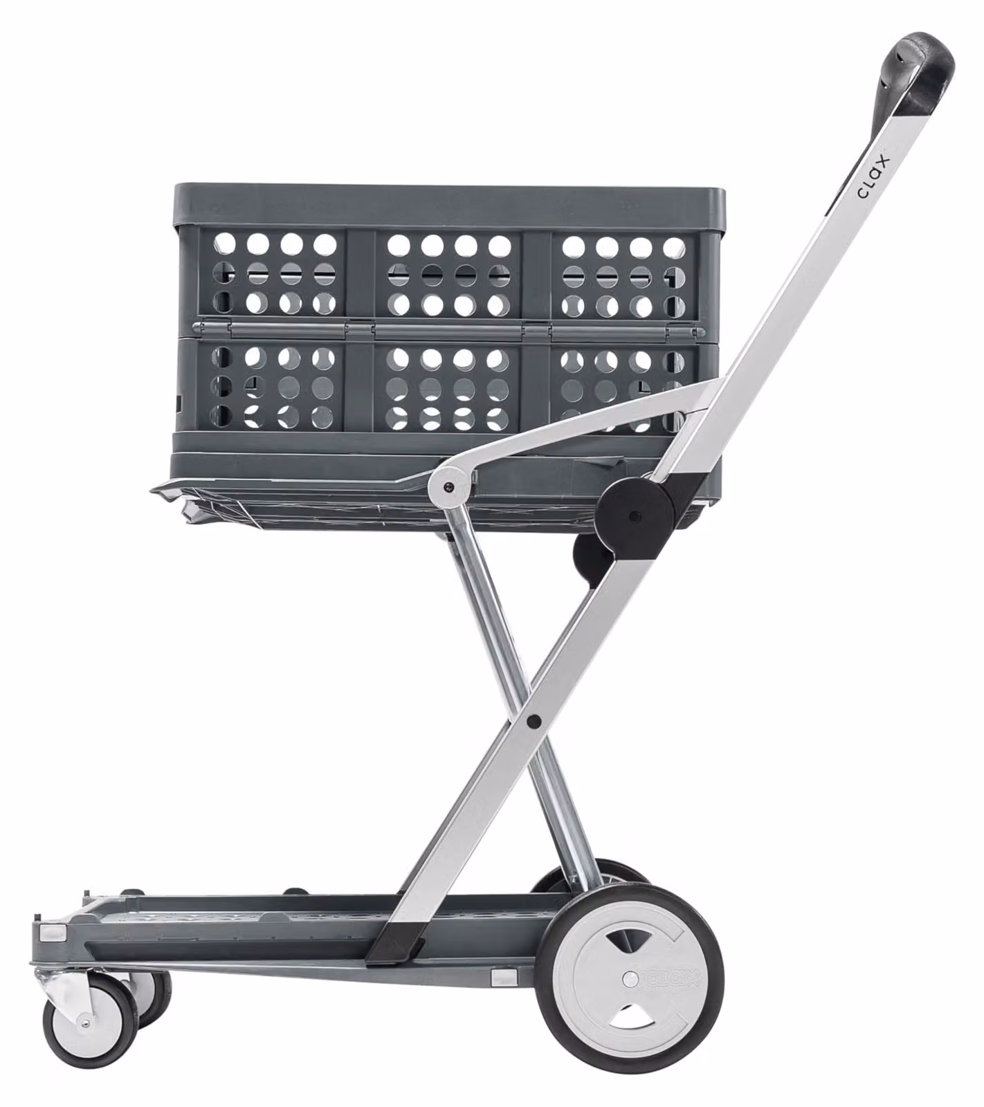 Carrello pieghevole con cesto pieghevole