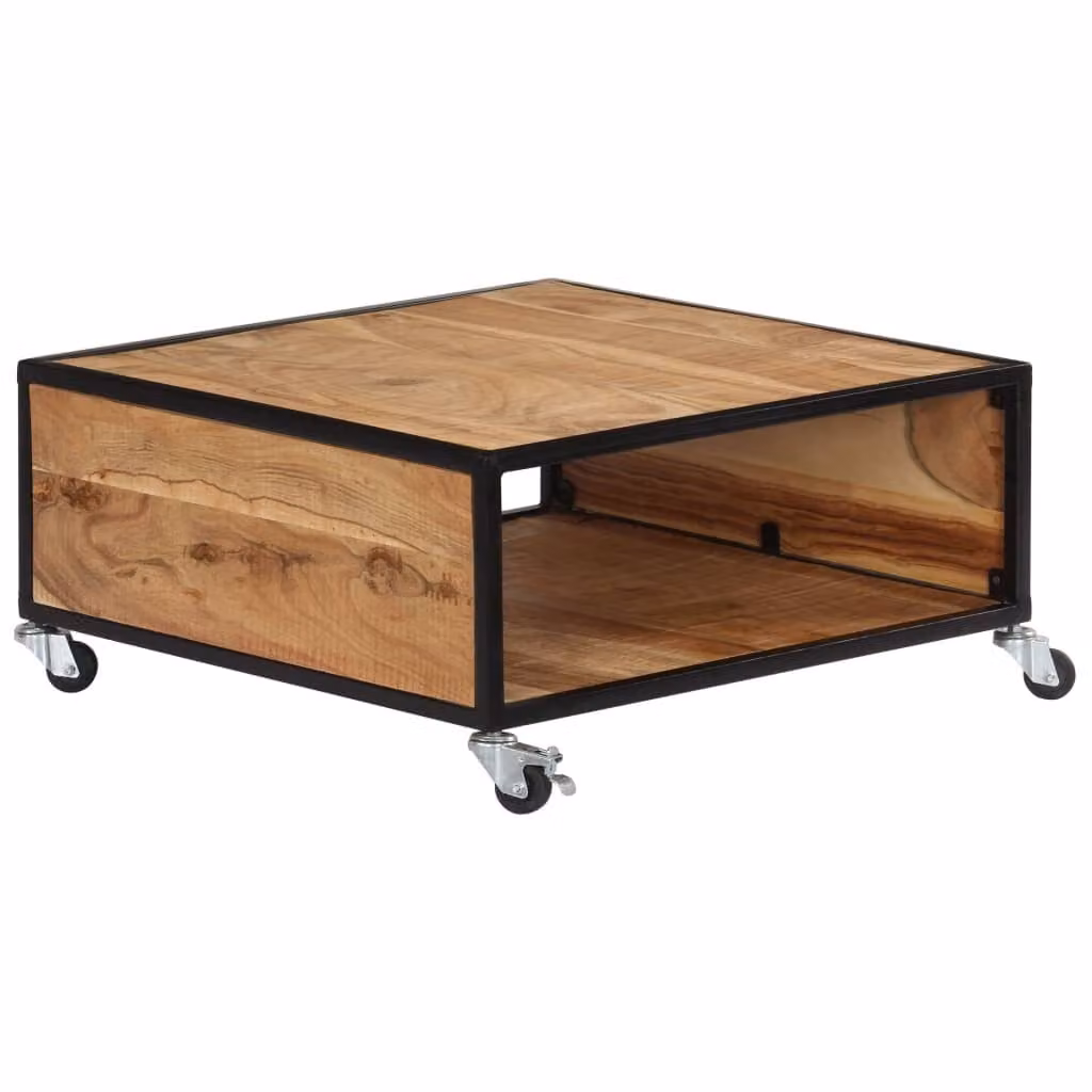 vidaXL Tavolino 70x70x32 cm in legno massiccio di acacia - Tavolino - Tavolini - Tavolino in legno - Tavolini in legno