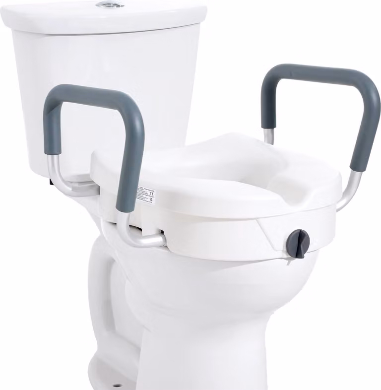 Rialzo per sedile WC, altezza 12,7 cm, 158 kg, per WC rotondi e oblunghi