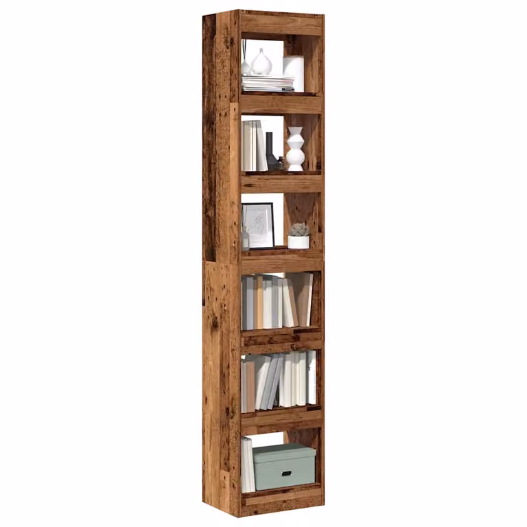 Libreria/Divisorio vidaXL in Legno Antico Marrone con Finitura Opaca L: 40 cm, P: 30 cm, H: 198 cm