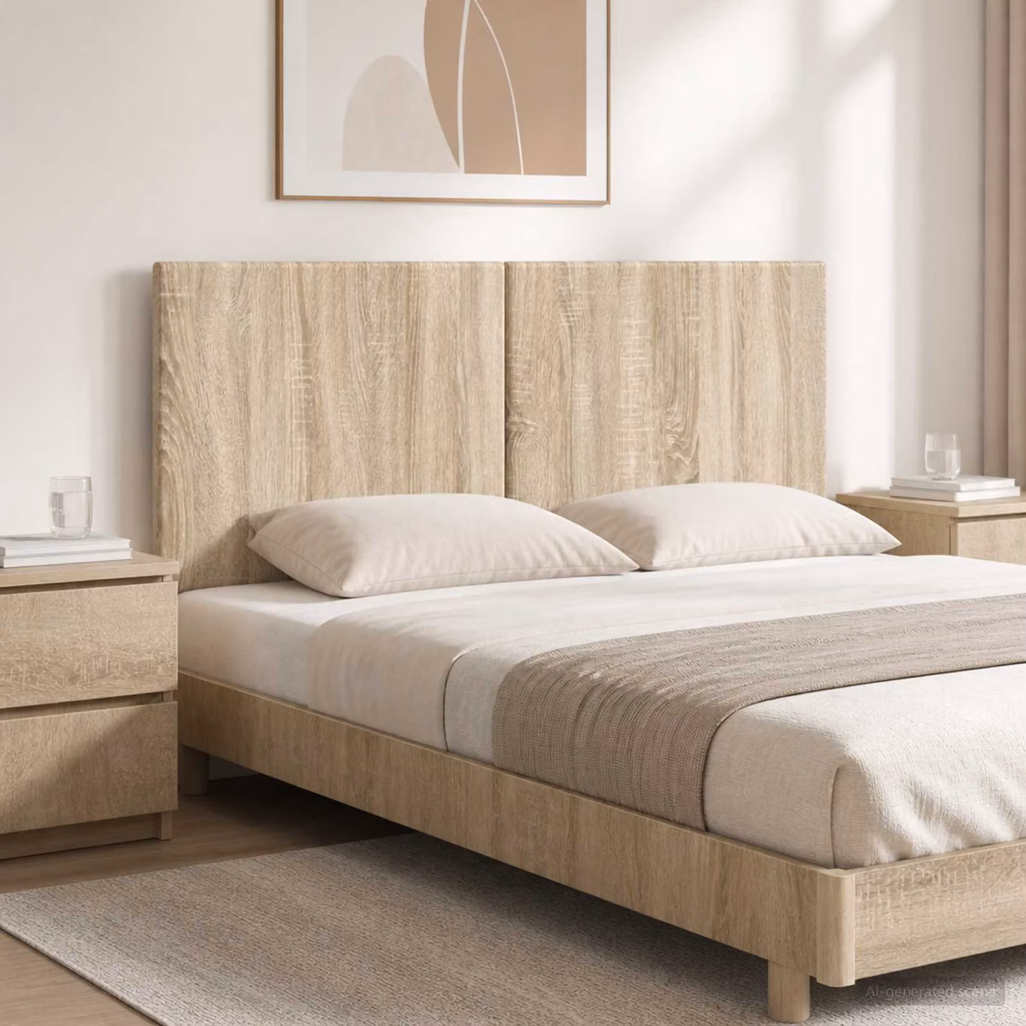 Testiera da muro vidaXL BREDA in legno ingegnerizzato Rovere Sonoma, marrone