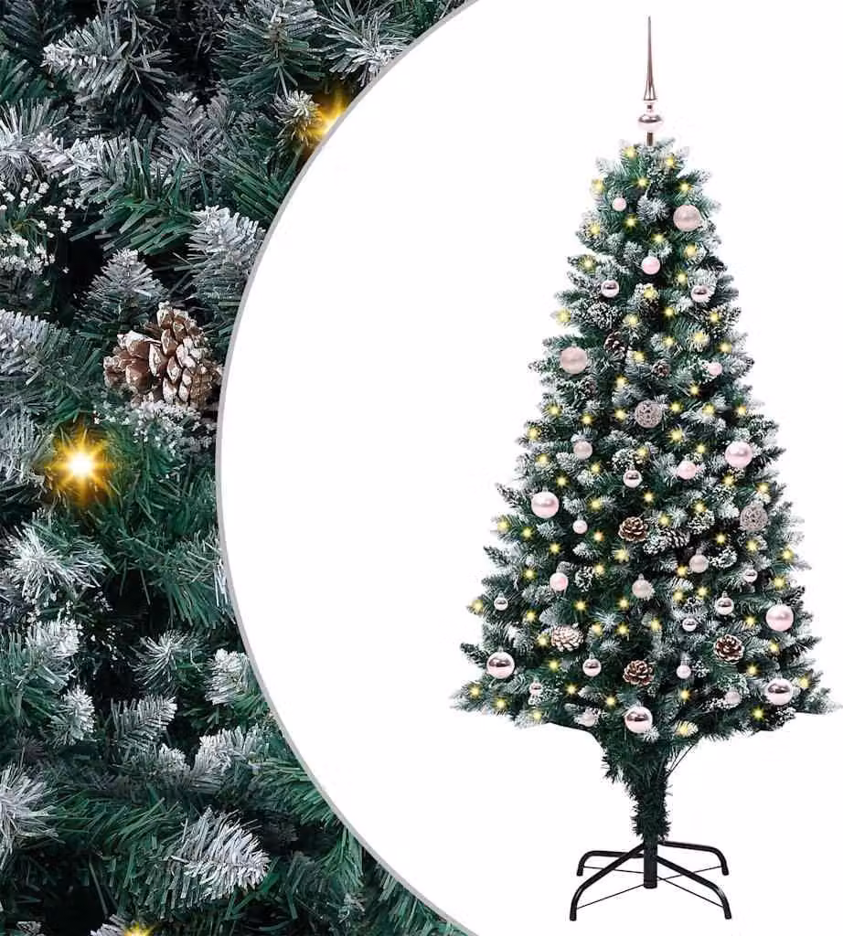 Albero di Natale artificiale con 150 LED Verde 150 cm