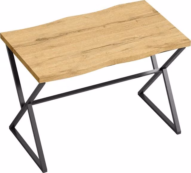 Tavolo da pranzo moderno HOMCOM per 2 persone, rettangolare, colore nero e rovere, L: 110 cm, P: 67 cm, H: 75,5 cm