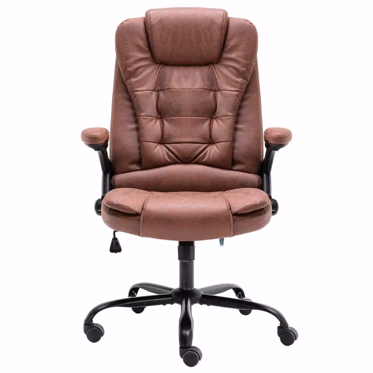 vidaXL Sedia da ufficio in pelle scamosciata marrone chiaro