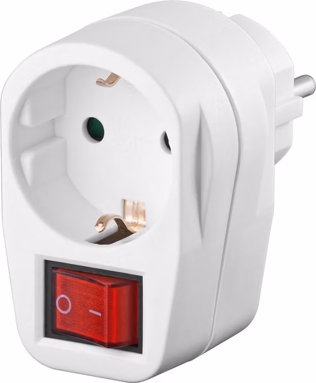 goobay presa di corrente con contatto di terra con interruttore 2 poli bianco (Bulk)
