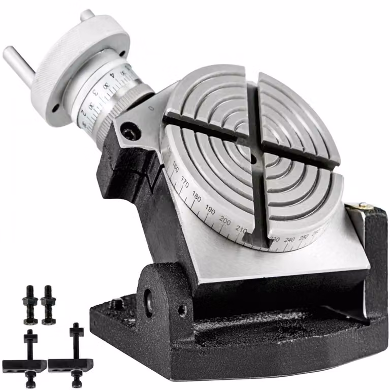 Tavola divisoria rotante 100 mm - Tavola divisoria rotante orizzontale verticale - Testa divisoria orientabile - Fresatura e foratura