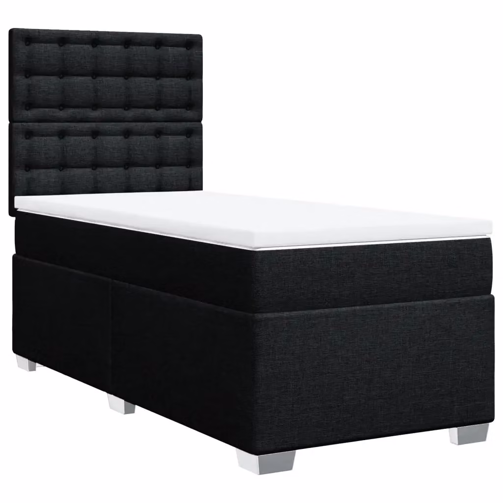 Letto Ibrido con Giroletto a Molle e Materasso vidaXL, Colore Nero e Bianco, L/P/H: 80 x 200 cm – 2