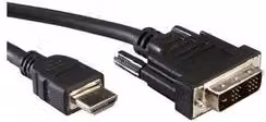Cavo adattatore HDMI a DVI ECONOMY colore nero, lunghezza 2 m