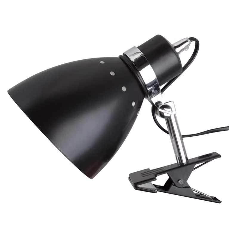 Steinhauer Lampada con morsetto Spring, Nero, Soggiorno / Sala da pranzo, Metallo, Moderno, Lampada con morsetto