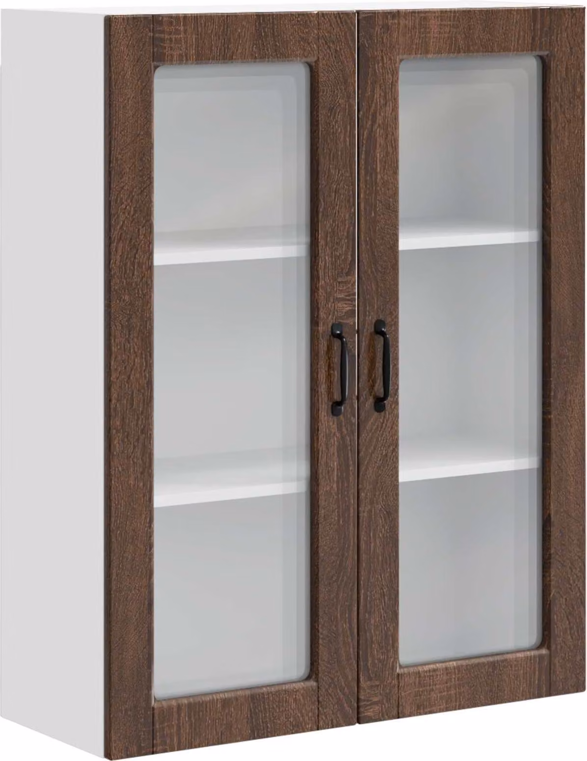 Mobile in vetro da parete PORTO Rovere Marrone 80 x 31 x 100 cm