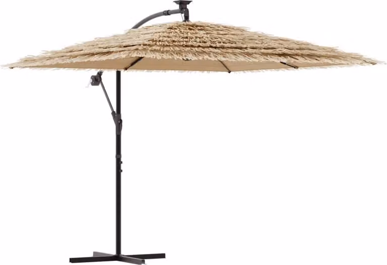 Ombrellone Giardino con Palo in Acciaio Marrone 290x290x238 cm