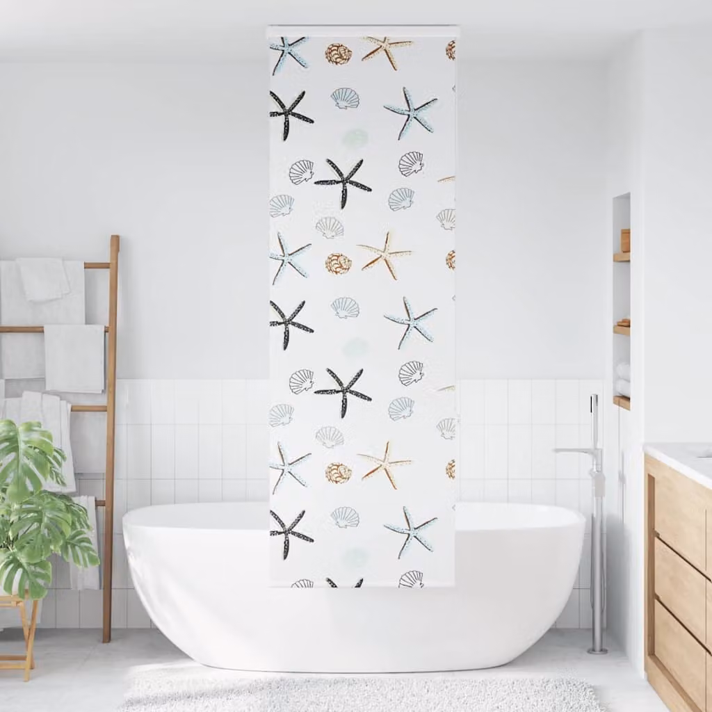 vidaXL Tenda a Rullo per Doccia Cassonetto 80x240 cm Larghezza Tessuto