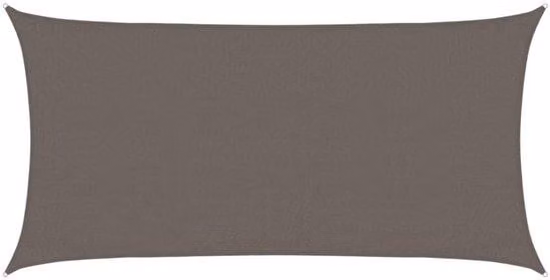 Tenda da sole rettangolare XL - 3 x 6 m - antracite - 160 g/m² HDPE - protezione UV al 90% - traspirante e impermeabile - per grandi terrazze, giardini e vialetti