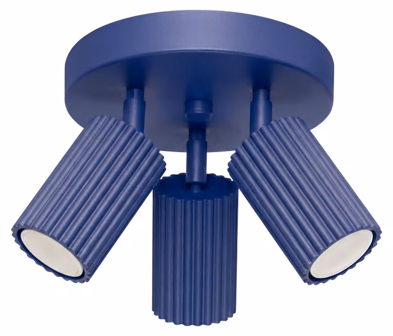 Plafoniera KARBON 3P ultramarina 3xGU10 10W in alluminio 18x19,5x19,5 cm Sollux Lighting
