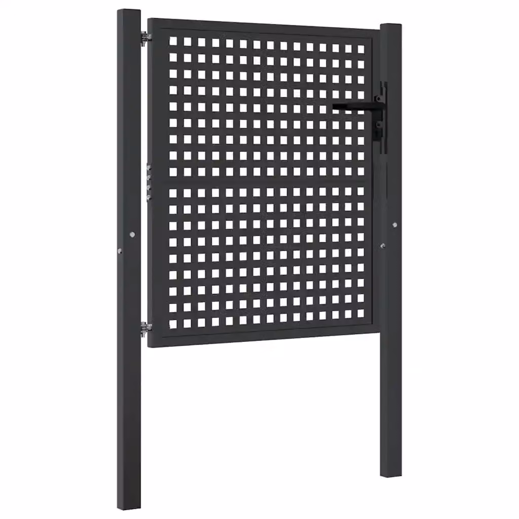 Cancello singolo da giardino vidaXL in acciaio color antracite L: 100 cm, H: 150 cm – 2