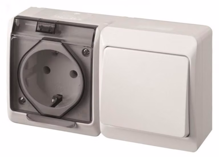 Famatel 5126 Tt Interruttore base impermeabile 16a 250v Bianco Taglia unica