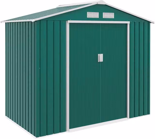 Casetta da Giardino 2,42 m2 - Xylo - Acciaio Verde con Fondazione 213x130x185 cm
