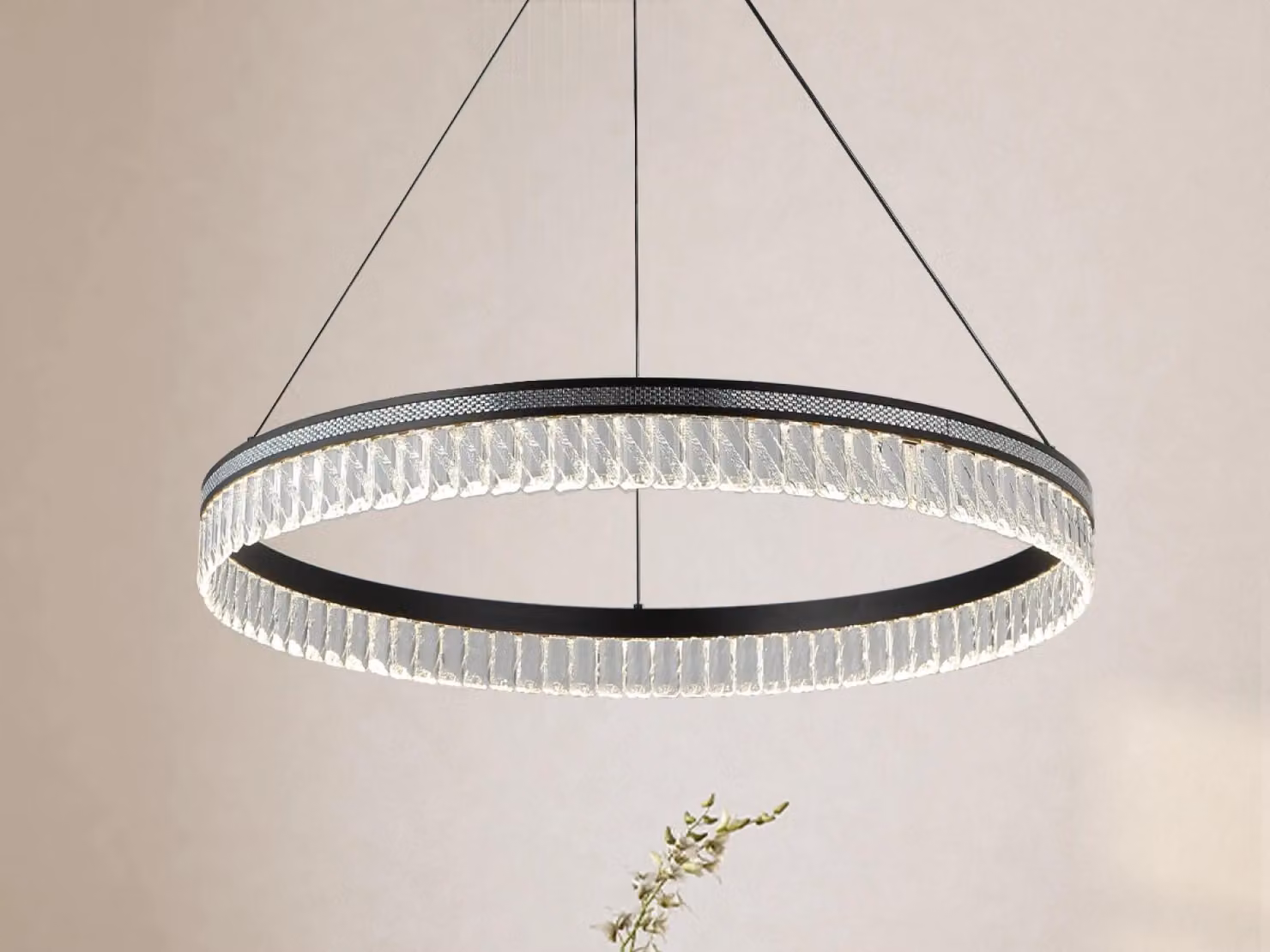 THALIA, lampadario a sospensione in cristallo - 55W