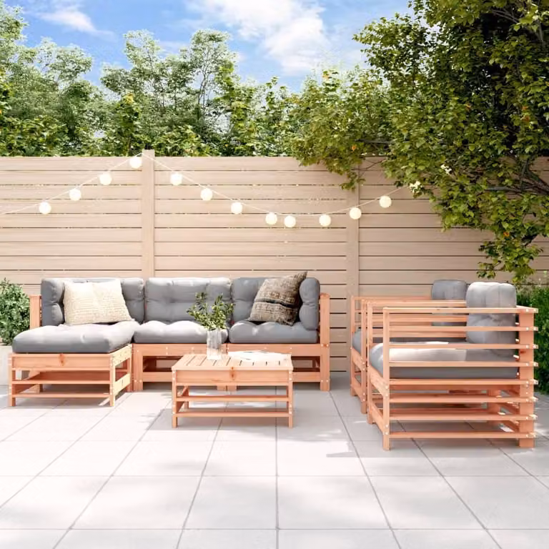 Maison Exclusive - Set da giardino da 7 pezzi in legno massello di douglasia
