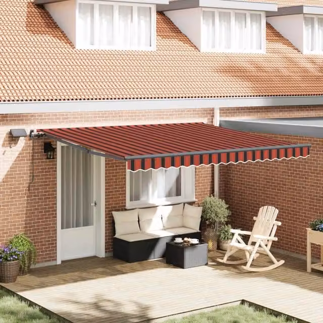 Tenda retrattile arancione e marrone 400 × 300 cm 3330510