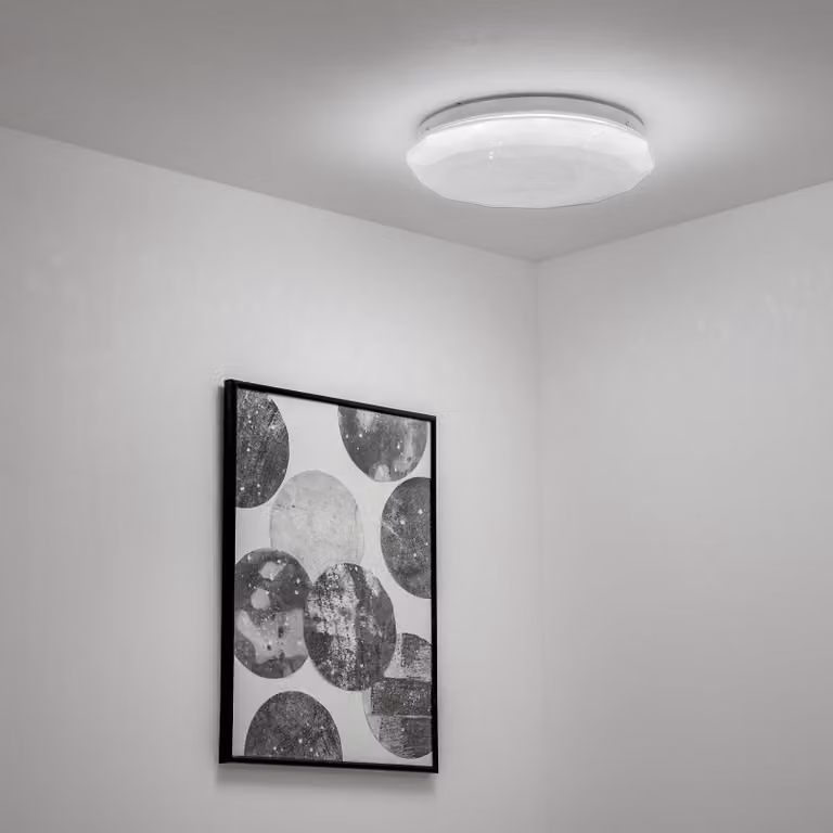 LUMILED LED lampada da soffitto 18W 1620lm plafoniera 4000K bianco neutro Ø33cm bianco tondo piatto moderno per soggiorno camera dei bambini, camera da letto