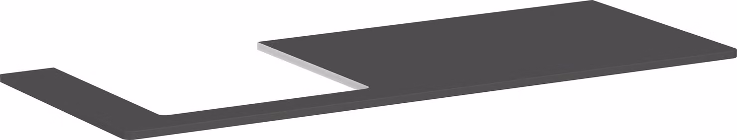 hansgrohe Xelu Q Console avec découpe à gauche, 1360x550, pour vasque à poser, polie, 54097910, 54097910