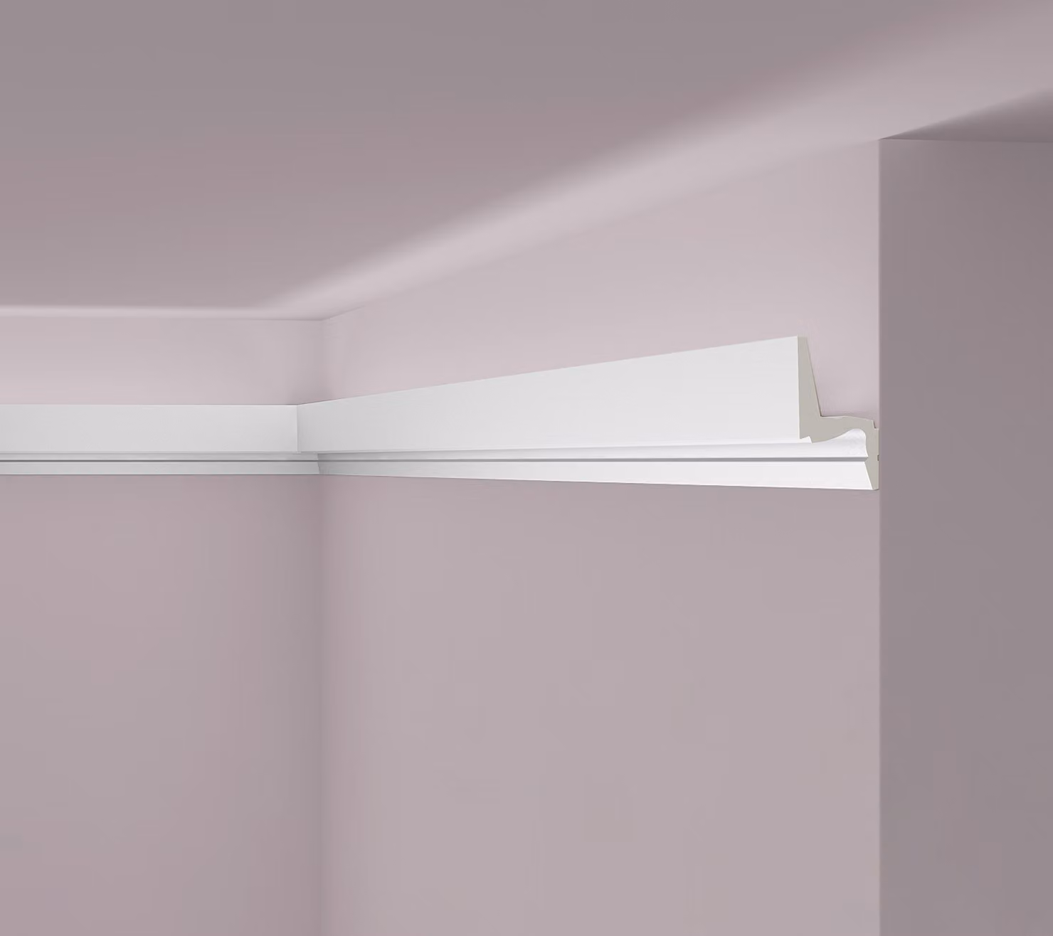 Cornice a soffitto NMC IL7 MEMORY ARSTYL Noel Marquet Battiscopa decorativo Battiscopa decorativo Illuminazione indiretta moderna colore bianco 2 m