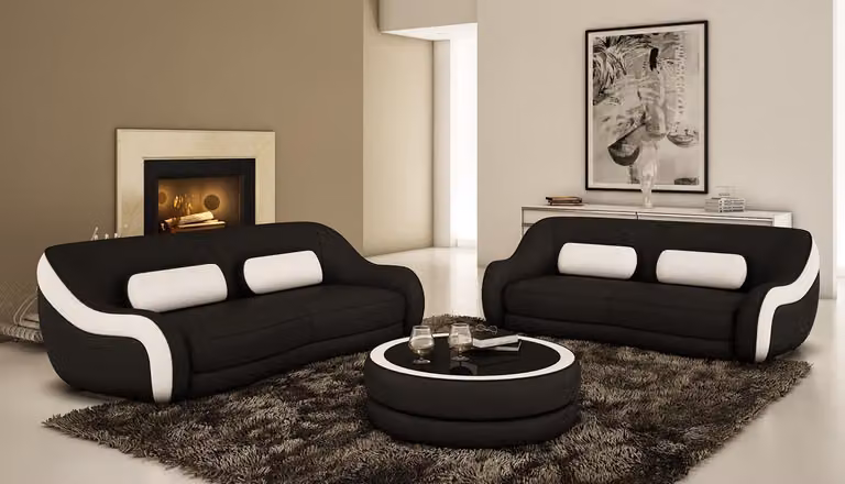 Sofagarnitur Sitz Leder Design XXL Polster Couch Set Garnitur 3+2 Sitzer Sofa