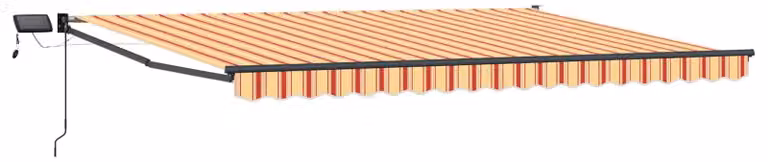 Tenda retrattile manuale con LED Multicolore 4 × 3 m