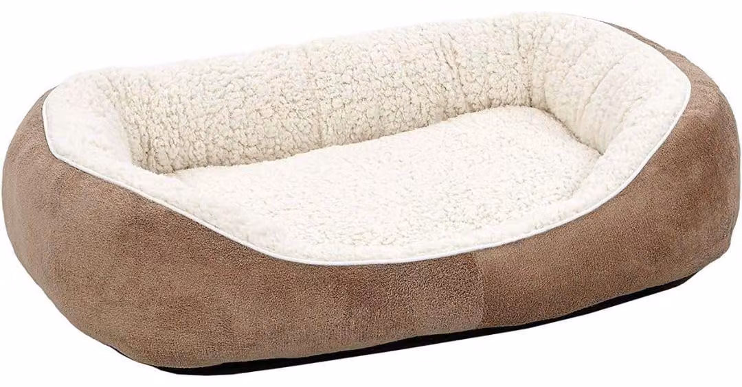 Midwest Homes for Pets, cuccia per cani imbottita, color marrone-grigio, piccola