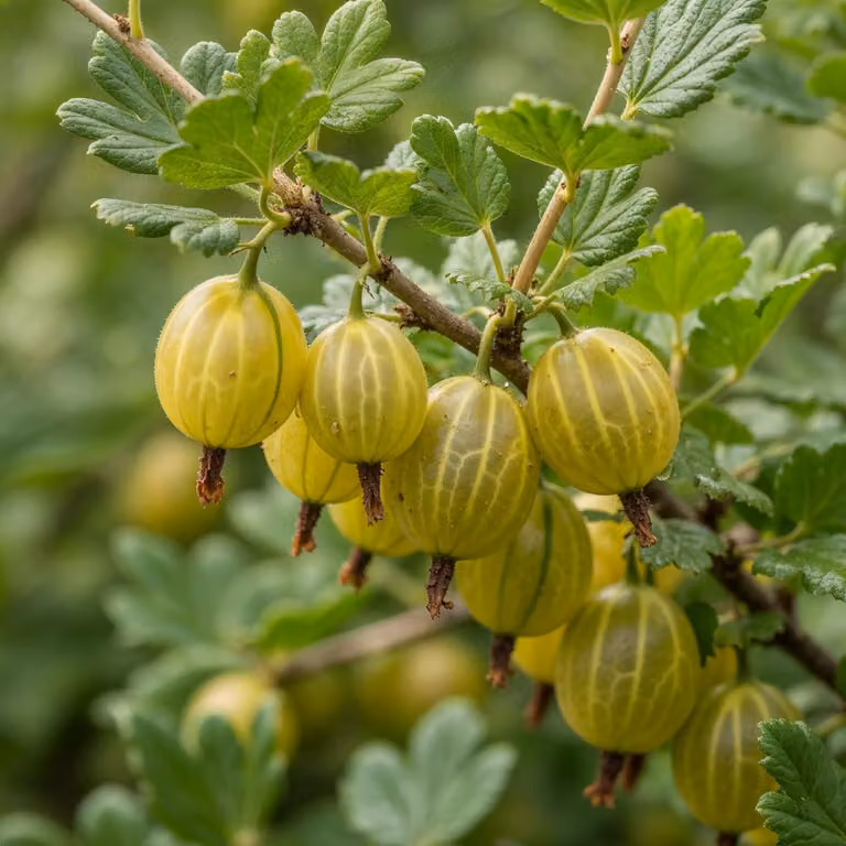 Ribes giallo - 2 piante - Resistente al freddo e perenne - Rari frutti di un giallo dorato - Piante vere provenienti dall'Olanda - senza semi, senza bulbi, non artificiali