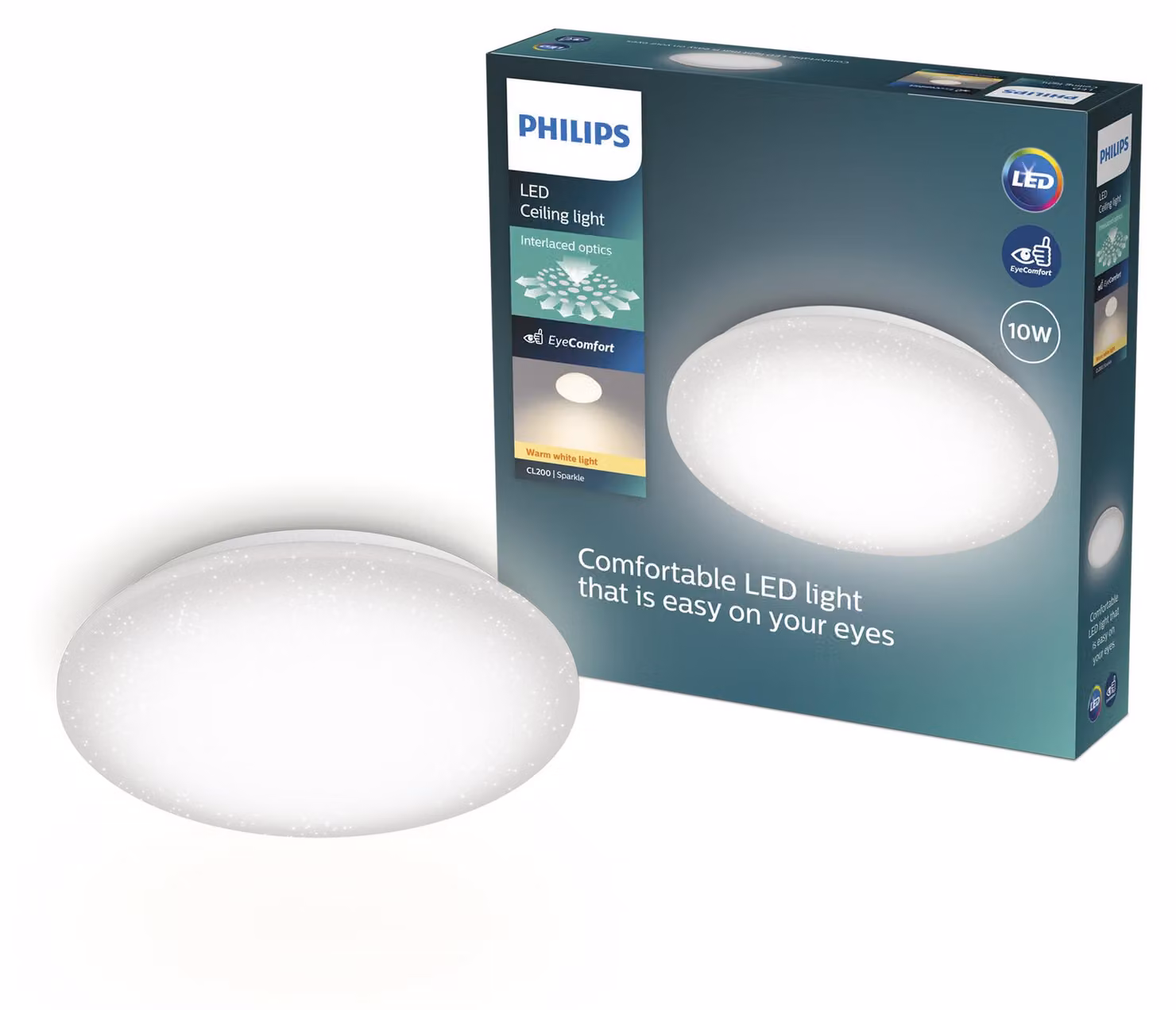 Lampada a soffitto Philips Moire, 10 W, LED, grado di protezione IP20, colore bianco