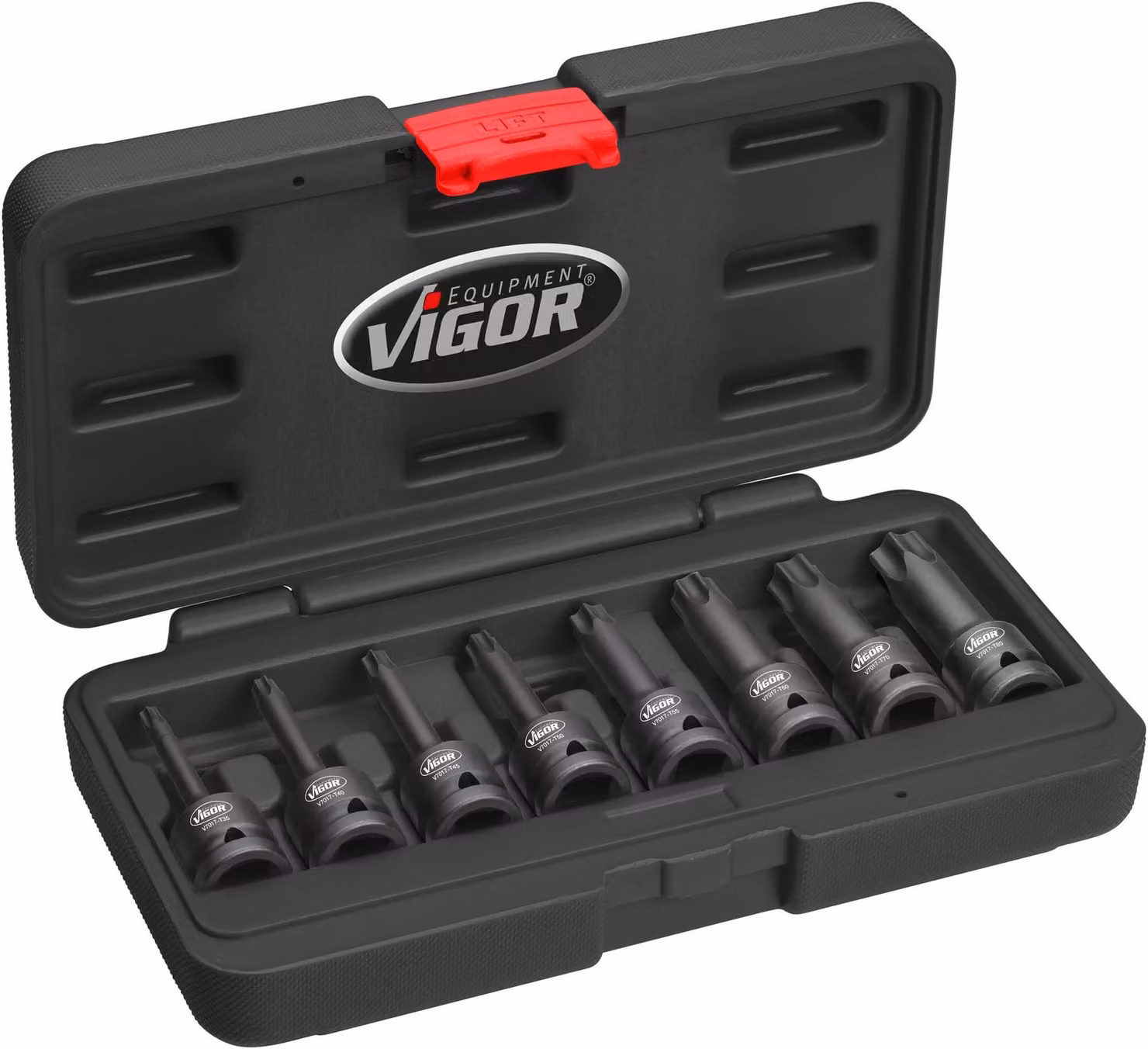 Set di cacciaviti a percussione Vigor 1/2" Torx 8 pezzi