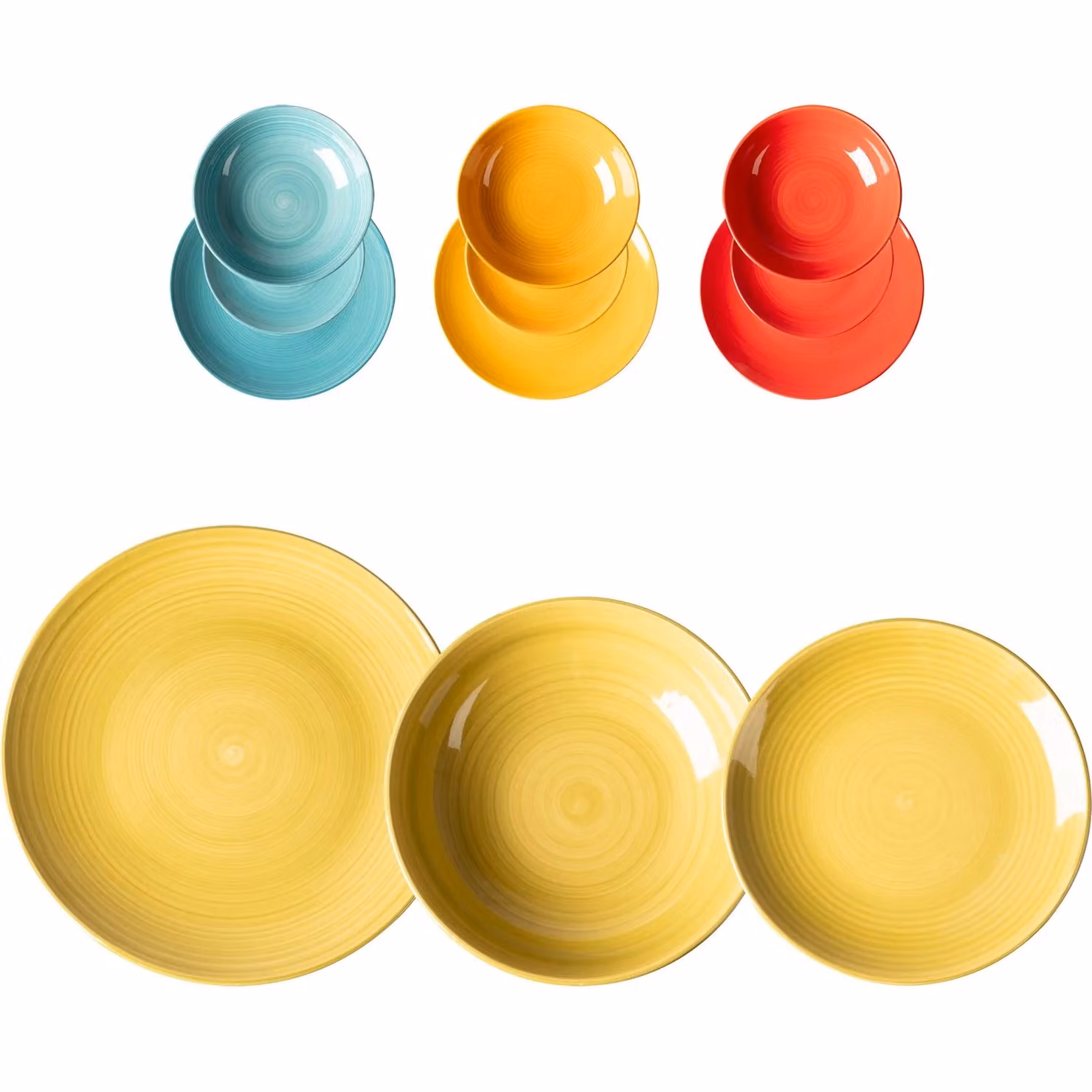 Servizio di piatti Tipika GUSTO CASA in stoneware multicolore, 12 pezzi – 1