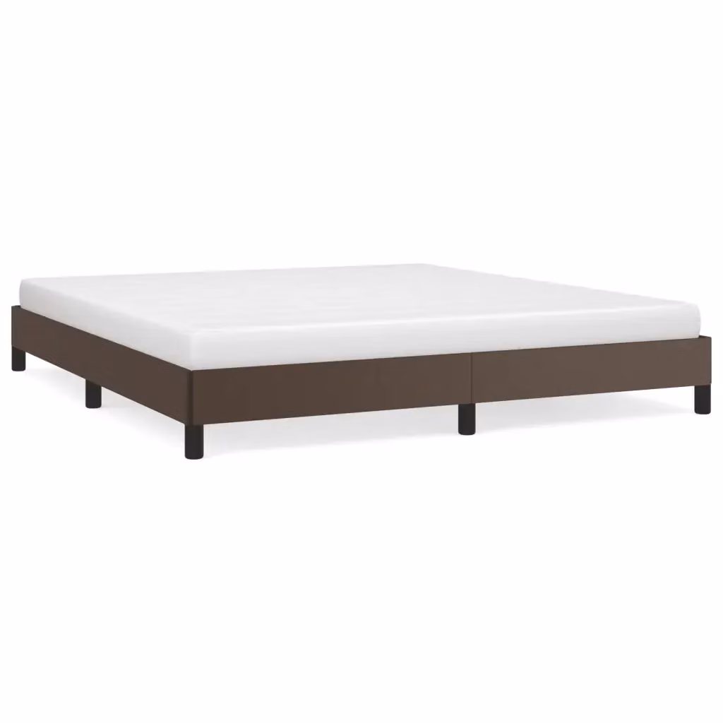 Giroletto vidaXL in similpelle marrone con struttura imbottita L/P: 180 x 200 cm – 2
