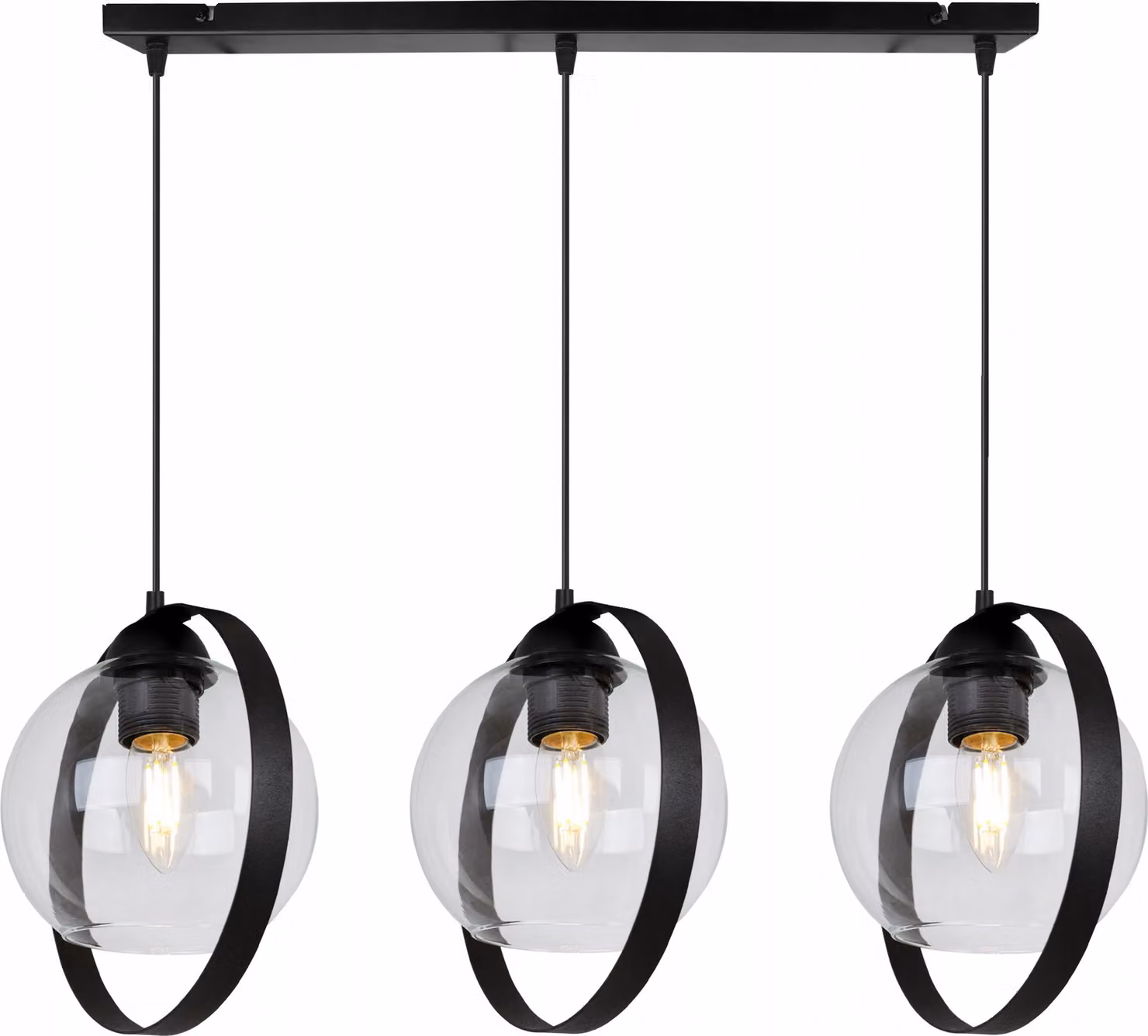 Moderna Lampada A Sospensione Con Anelli In Vetro