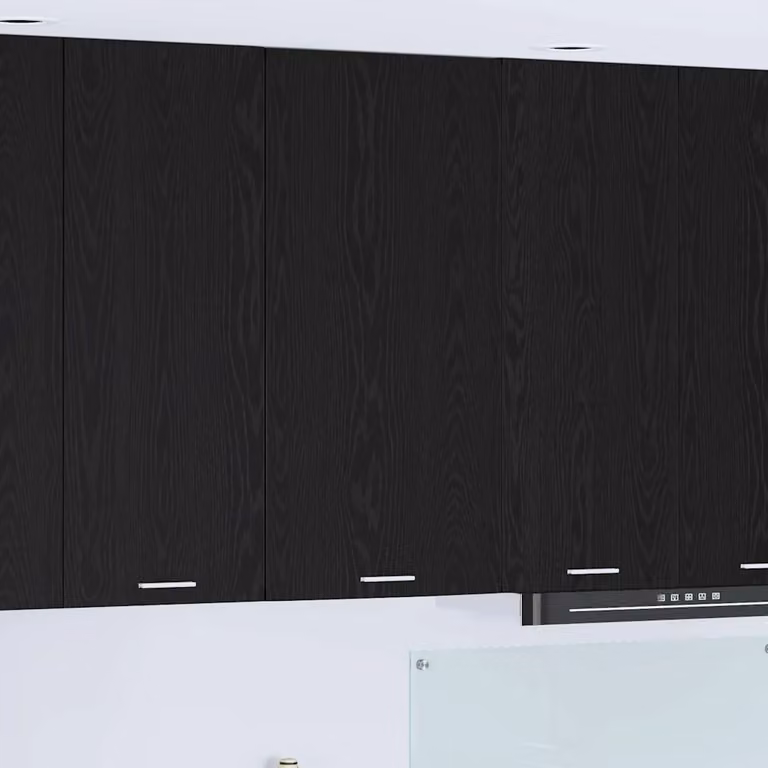 Armadio pensile da cucina moderno vidaXL in legno nero e bianco L 50 cm, P 31 cm, H 100 cm