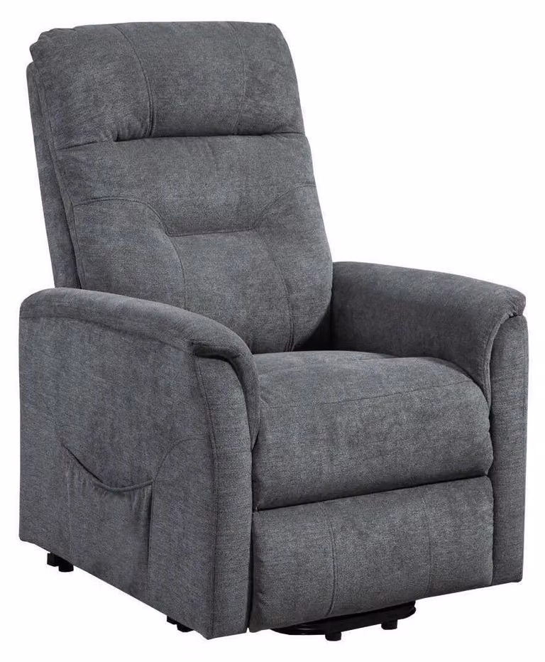 Poltrona relax Argos, con regolazione manuale, grigia, dimensioni 110x92x78 cm