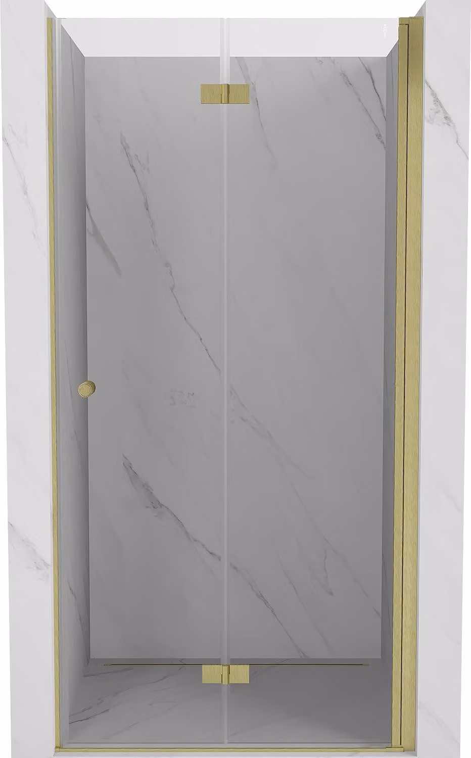 Mexen Mist-F porta doccia pieghevole destra 75 cm, trasparente, dorato - 8A6-075-000-50-00-P