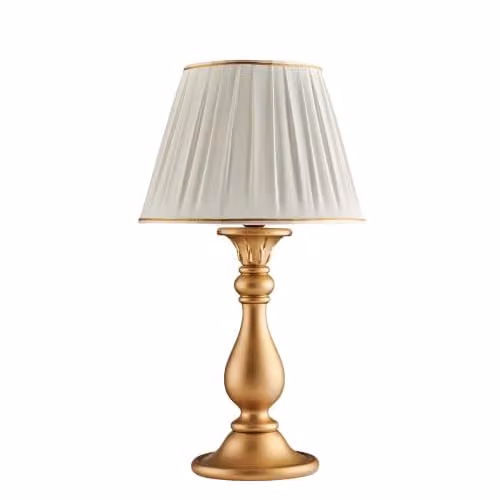 Lampada Da Tavolo Contemporanea Lucca Legno Oro 1 Luce E27