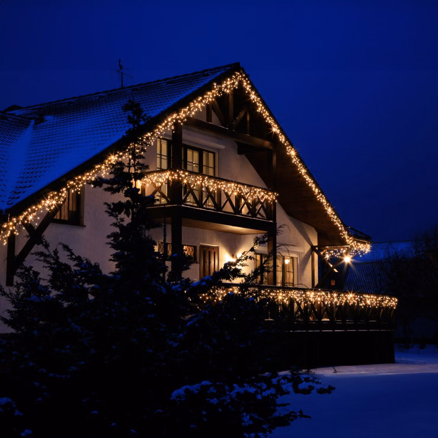 Catena luminosa a LED Ice Lite 114 LED ww 3x0,5m cavo sw 7W 019-343