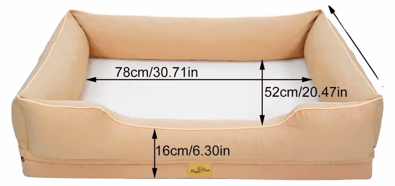Cuccia per cani, rivestimento impermeabile, coprimento removibile, taglia XL, colore beige e giallo