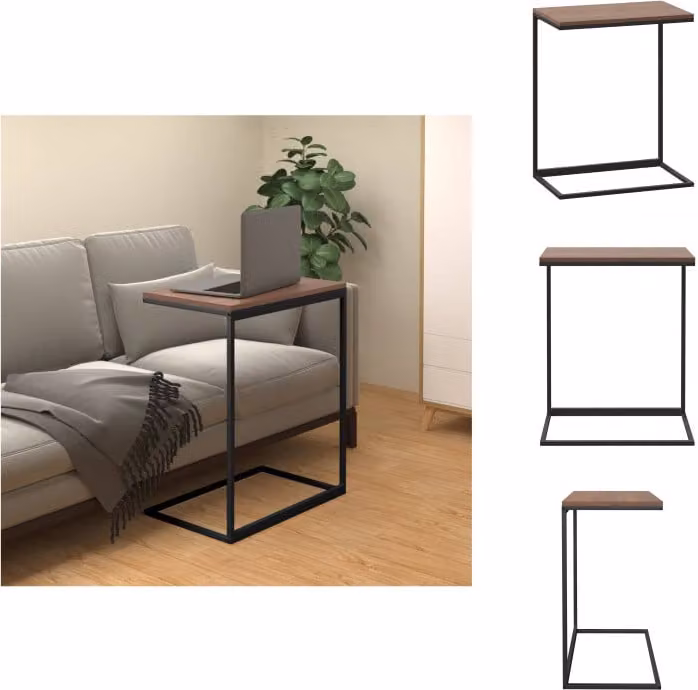 vidaXL Tavolino nero 55x35x66 cm in legno - Tavolini da caffè