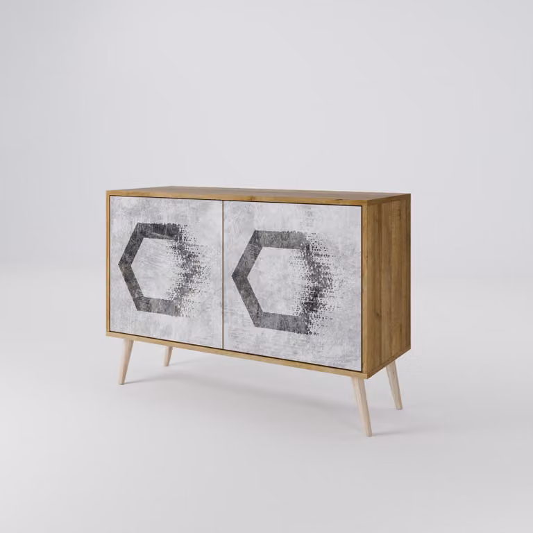 Cassettiera Spacerebels a 2 ante - credenza cassettiera - credenza alta - mobile guardaroba - soggiorno camera da letto - 57,5×111×42 (HxLxP)